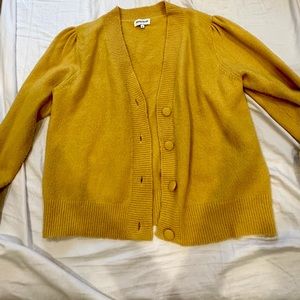 💛Sunny yellow balloon-sleeve cardigan🌻